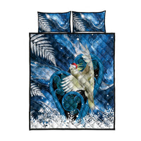Sulphur-crested Cockatoo New Zealand Christmas In July Quilt Bed Set NZ Aroha Koru Fern Marble Vibes LT14 - Polynesian Pride