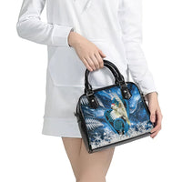 Sulphur-crested Cockatoo New Zealand Christmas In July Shoulder Handbag NZ Aroha Koru Fern Marble Vibes LT14 - Polynesian Pride