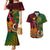 Vanuatu and Papua New Guinea Couples Matching Mermaid Dress And Hawaiian Shirt Vanuatuan With PNG Polynesian Pattern LT14 Black - Polynesian Pride