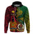 Vanuatu and Papua New Guinea Hoodie Vanuatuan With PNG Polynesian Pattern LT14 Black - Polynesian Pride