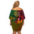 Vanuatu and Papua New Guinea Off Shoulder Short Dress Vanuatuan With PNG Polynesian Pattern LT14 - Polynesian Pride