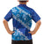 Vintage Blue Polynesia Family Matching Mermaid Dress and Hawaiian Shirt Plumeria With Hibiscus Tropical Vibes