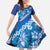 Vintage Blue Polynesia Family Matching Mermaid Dress and Hawaiian Shirt Plumeria With Hibiscus Tropical Vibes