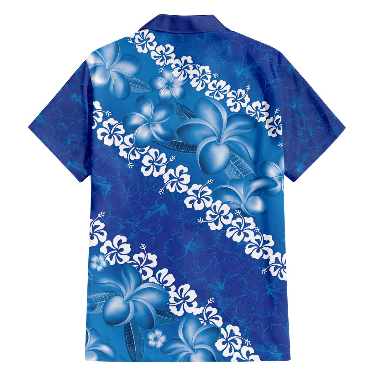Vintage Blue Polynesia Family Matching Puletasi and Hawaiian Shirt Plumeria With Hibiscus Tropical Vibes LT14 - Polynesian Pride