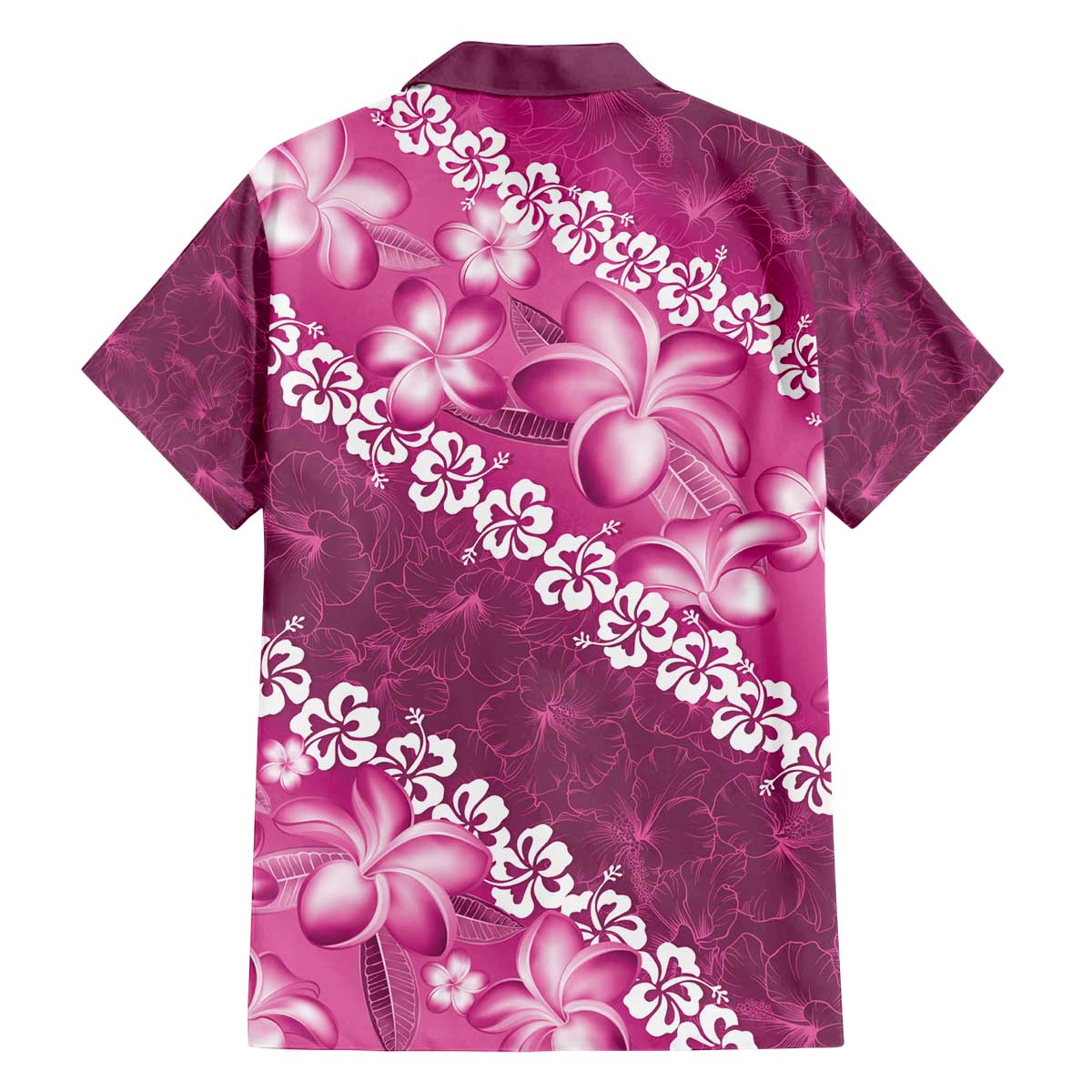 Vintage Pink Polynesia Family Matching Puletasi and Hawaiian Shirt Plumeria With Hibiscus Tropical Vibes LT14 - Polynesian Pride