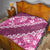 Vintage Pink Polynesia Quilt Plumeria With Hibiscus Tropical Vibes