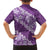 Vintage Purple Polynesia Family Matching Tank Maxi Dress and Hawaiian Shirt Plumeria With Hibiscus Tropical Vibes
