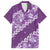 Vintage Purple Polynesia Hawaiian Shirt Plumeria With Hibiscus Tropical Vibes