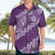 Vintage Purple Polynesia Hawaiian Shirt Plumeria With Hibiscus Tropical Vibes