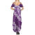 Vintage Purple Polynesia Summer Maxi Dress Plumeria With Hibiscus Tropical Vibes