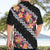 Black Polynesia Hawaiian Shirt Plumeria With Hibiscus Pattern Tropical Vibes