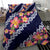 Blue Polynesia Bedding Set Plumeria With Hibiscus Pattern Tropical Vibes