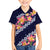 Blue Polynesia Family Matching Puletasi and Hawaiian Shirt Plumeria With Hibiscus Pattern Tropical Vibes