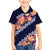 Blue Polynesia Hawaiian Shirt Plumeria With Hibiscus Pattern Tropical Vibes