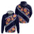 Blue Polynesia Hoodie Plumeria With Hibiscus Pattern Tropical Vibes