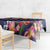 Blue Polynesia Tablecloth Plumeria With Hibiscus Pattern Tropical Vibes