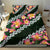 Green Polynesia Bedding Set Plumeria With Hibiscus Pattern Tropical Vibes