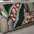 Green Polynesia Quilt Plumeria With Hibiscus Pattern Tropical Vibes