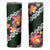 Green Polynesia Skinny Tumbler Plumeria With Hibiscus Pattern Tropical Vibes