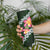 Green Polynesia Skinny Tumbler Plumeria With Hibiscus Pattern Tropical Vibes