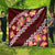 Oxblood Polynesia Quilt Plumeria With Hibiscus Pattern Tropical Vibes