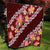 Oxblood Polynesia Quilt Plumeria With Hibiscus Pattern Tropical Vibes