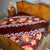 Oxblood Polynesia Quilt Plumeria With Hibiscus Pattern Tropical Vibes