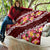 Oxblood Polynesia Quilt Plumeria With Hibiscus Pattern Tropical Vibes