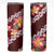 Oxblood Polynesia Skinny Tumbler Plumeria With Hibiscus Pattern Tropical Vibes