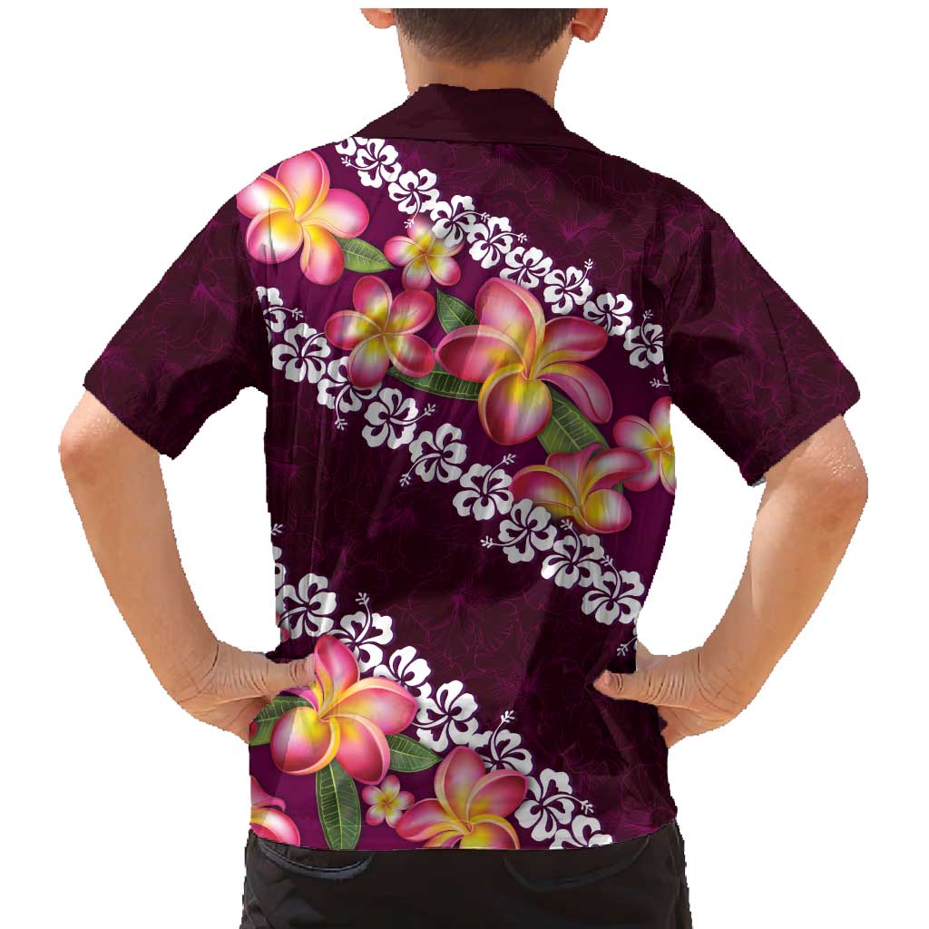 Pink Polynesia Family Matching Mermaid Dress and Hawaiian Shirt Plumeria With Hibiscus Pattern Tropical Vibes