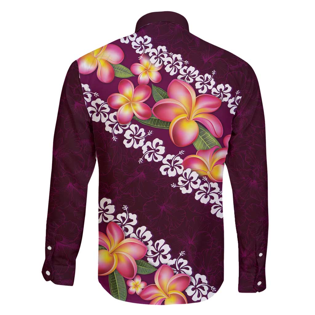 Pink Polynesia Family Matching Mermaid Dress and Hawaiian Shirt Plumeria With Hibiscus Pattern Tropical Vibes
