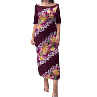 Pink Polynesia Family Matching Puletasi and Hawaiian Shirt Plumeria With Hibiscus Pattern Tropical Vibes
