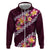 Pink Polynesia Hoodie Plumeria With Hibiscus Pattern Tropical Vibes