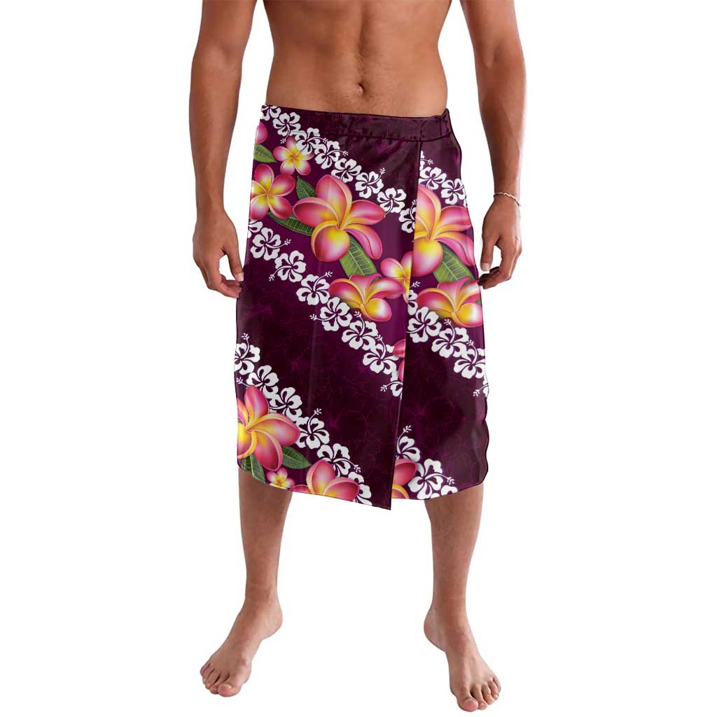 Pink Polynesia Lavalava Plumeria With Hibiscus Pattern Tropical Vibes