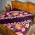 Pink Polynesia Quilt Plumeria With Hibiscus Pattern Tropical Vibes