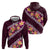 Pink Polynesia Zip Hoodie Plumeria With Hibiscus Pattern Tropical Vibes
