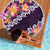 Purple Polynesia Beach Blanket Plumeria With Hibiscus Pattern Tropical Vibes
