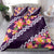 Purple Polynesia Bedding Set Plumeria With Hibiscus Pattern Tropical Vibes