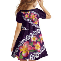 Purple Polynesia Family Matching Mermaid Dress and Hawaiian Shirt Plumeria With Hibiscus Pattern Tropical Vibes LT14 - Polynesian Pride