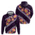 Purple Polynesia Hoodie Plumeria With Hibiscus Pattern Tropical Vibes