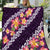 Purple Polynesia Quilt Plumeria With Hibiscus Pattern Tropical Vibes