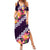 Purple Polynesia Summer Maxi Dress Plumeria With Hibiscus Pattern Tropical Vibes