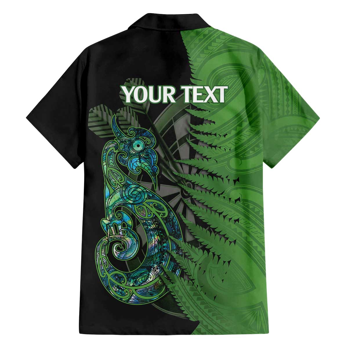 Personalised New Zealand Darts Family Matching Puletasi and Hawaiian Shirt Aotearoa Maori Fern Mix Manaia Tattoo LT14 - Polynesian Pride