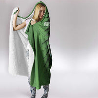 Personalised New Zealand Darts Hooded Blanket Aotearoa Maori Fern Mix Manaia Tattoo LT14 - Polynesian Pride