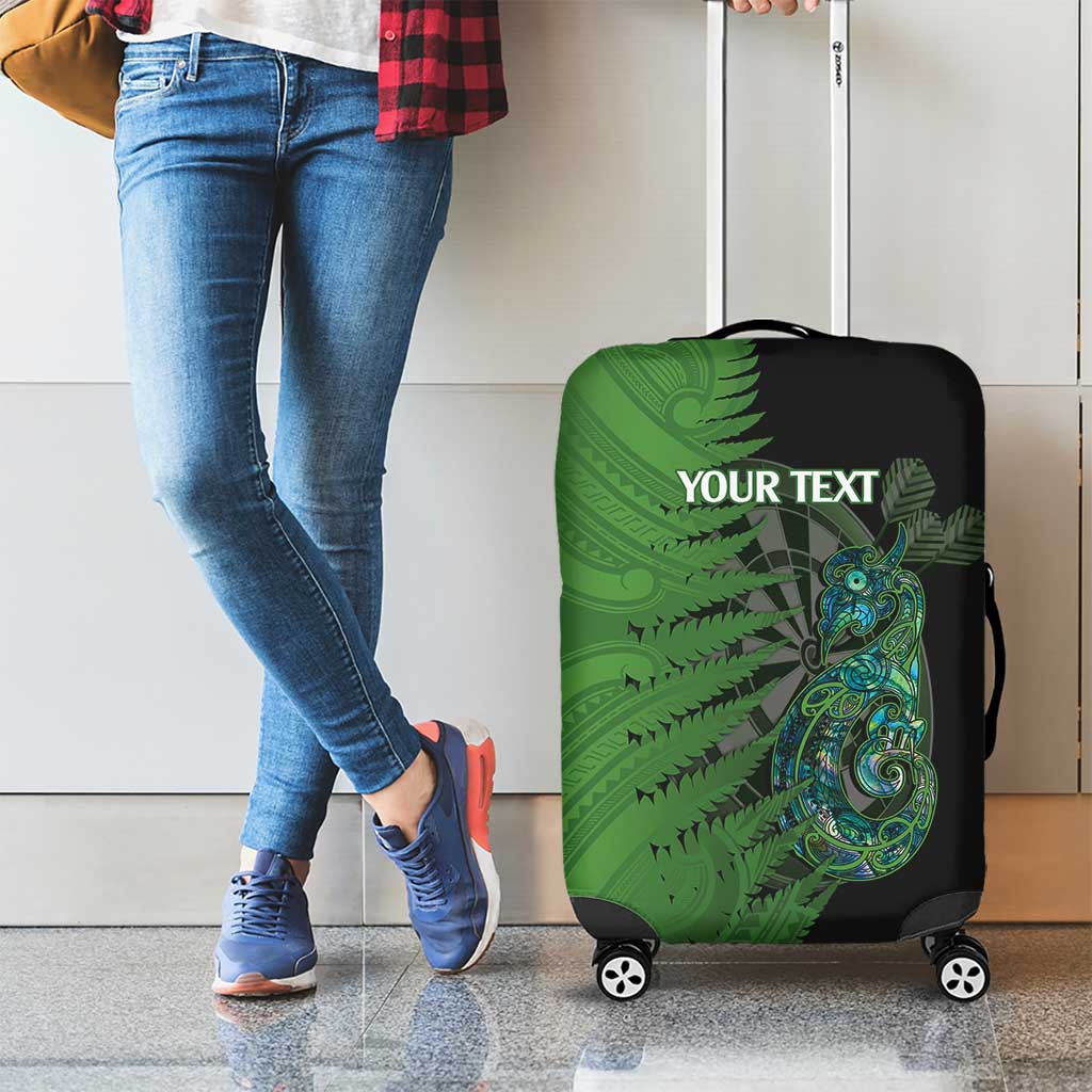Personalised New Zealand Darts Luggage Cover Aotearoa Maori Fern Mix Manaia Tattoo LT14 - Polynesian Pride