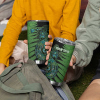 Personalised New Zealand Darts Tumbler Cup Aotearoa Maori Fern Mix Manaia Tattoo