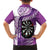 Personalised New Zealand Darts Hawaiian Shirt Aotearoa Fern Mix Paua Shell Manaia - Purple