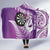 Personalised New Zealand Darts Hooded Blanket Aotearoa Fern Mix Paua Shell Manaia - Purple