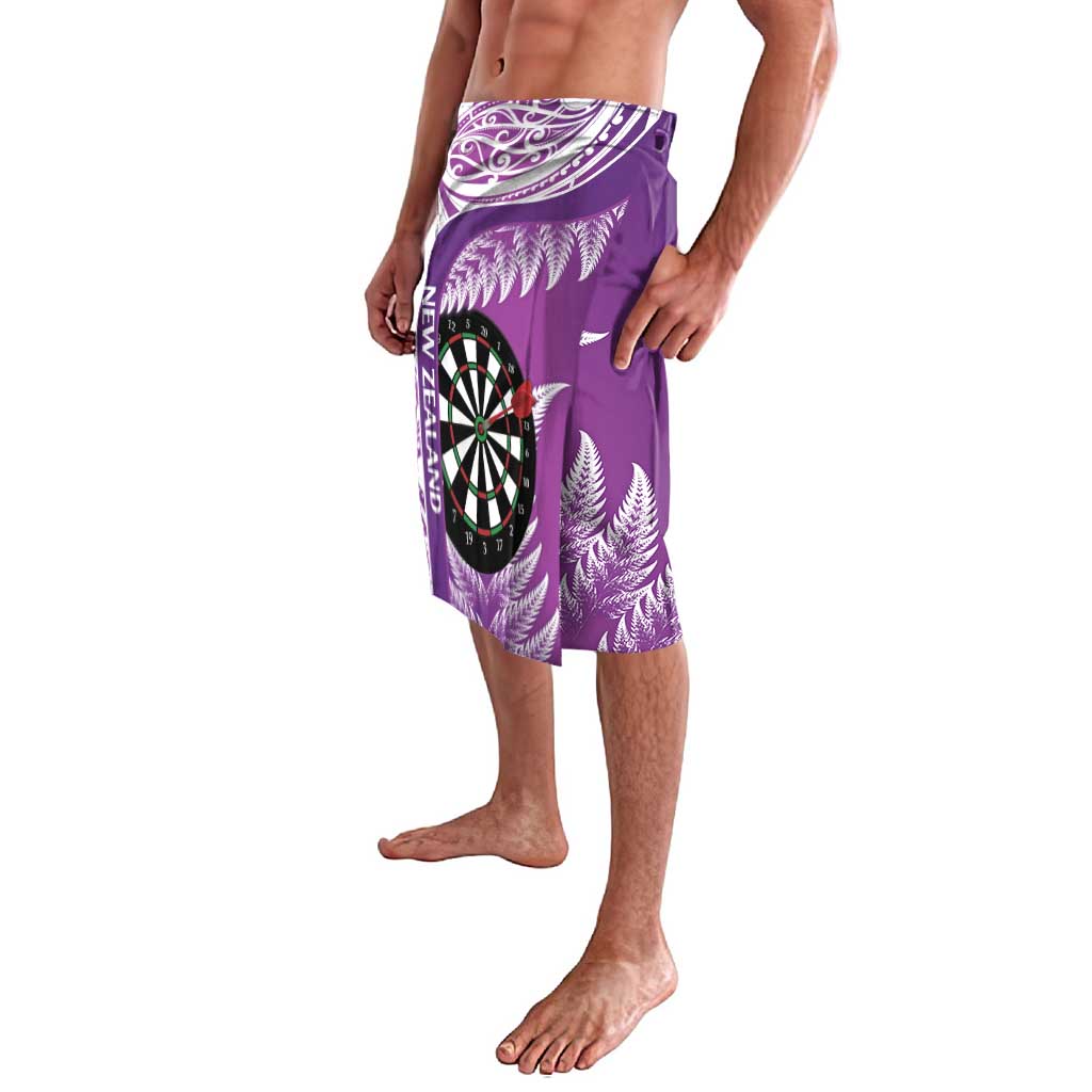 Personalised New Zealand Darts Lavalava Aotearoa Fern Mix Paua Shell Manaia - Purple LT14 - Polynesian Pride