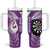 Personalised New Zealand Darts Tumbler With Handle Aotearoa Fern Mix Paua Shell Manaia - Purple